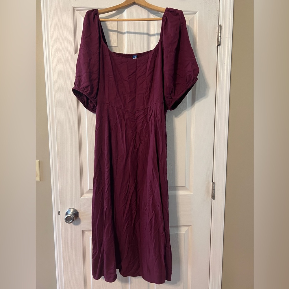 Old Navy Women's Midi Dress - Burgundy